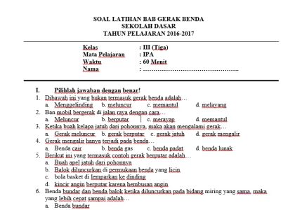 Mengamati Gerak di Sekitar Kita: Sebuah Petualangan Sains di Kelas 3 SD
