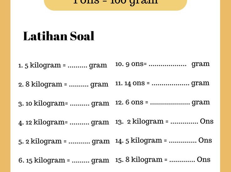5 Trik Jitu Soal Satuan Berat Kelas 4 yang Wajib Diketahui Orang Tua di 2026