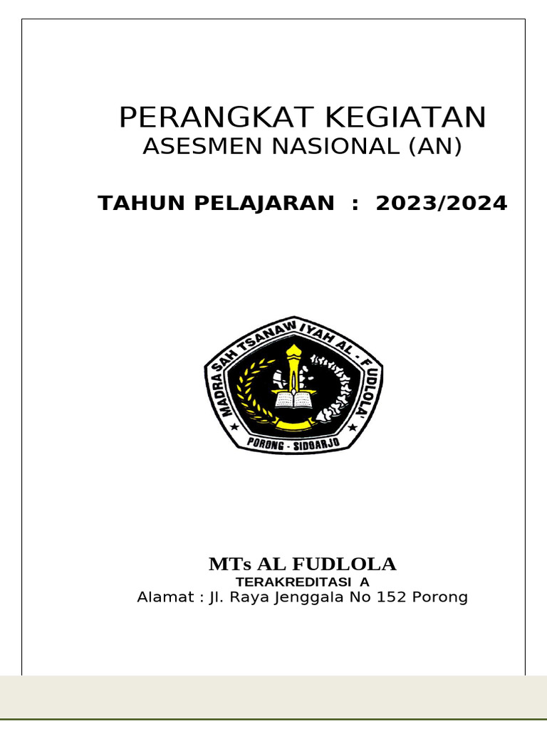 Cover Perangkat Ujian PDF Cover Perangkat Ujian PDF
