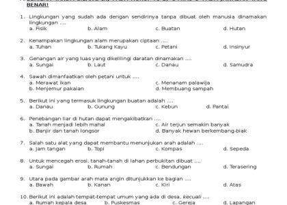 5 Contoh Soal Bab 1 IPS Kelas 3 SD Semester 1 yang Wajib Dikuasai Sebelum Ujian 2026