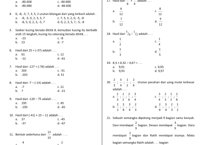 5 Rahasia Soal UTS Matematika Kelas 4 Semester 2 dan Kunci Jawaban 2026