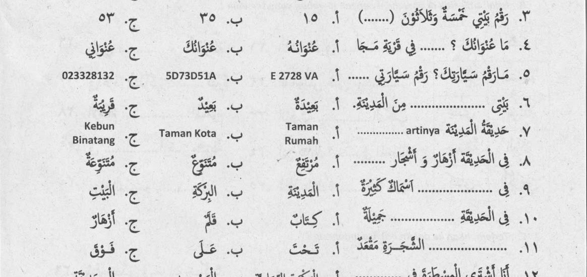 7 Contoh Soal Bahasa Arab Kelas 12 Semester 1 Beserta Jawabannya yang Wajib Kamu Kuasai Sebelum Ujian