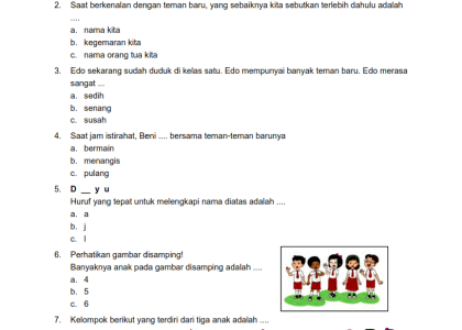 7 Contoh Soal HOTS SD Kelas 1 Tema 3 yang Wajib Dikuasai Orang Tua di Tahun 2026
