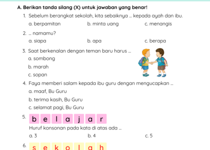7 Contoh Soal HOTS SD Kelas 2 Tema 1 Subtema 3 yang Wajib Dikuasai di Tahun 2026