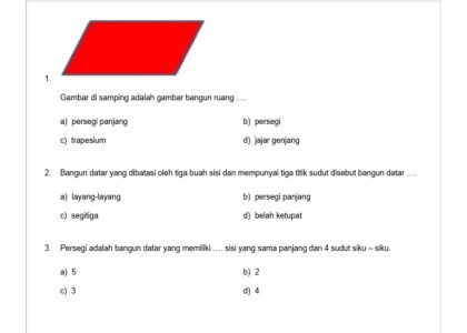 7 Contoh Soal HOTS Sifat-Sifat Bangun Datar Kelas 3 yang Wajib Dikuasai Siswa di 2026
