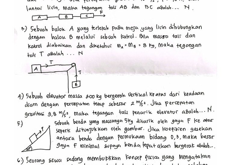 7 Contoh Soal Hukum 3 Newton Kelas X yang Wajib Kamu Kuasai di Tahun 2026