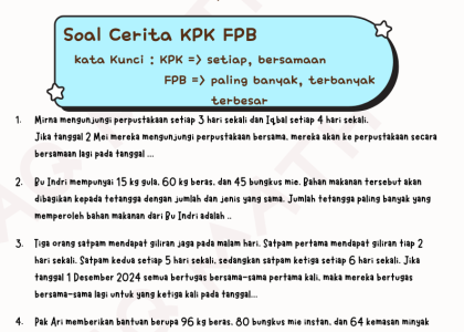 Ternyata 5 Soal Cerita KPK Kelas 4 Ini Sering Muncul di Ujian 2026, Wajib Tahu!