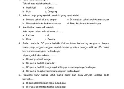 7 Contoh Soal Bab 4 B Indonesia Kelas 8 Semester 1 yang Sering Muncul di Ujian dan Kunci Jawaban Lengkapnya