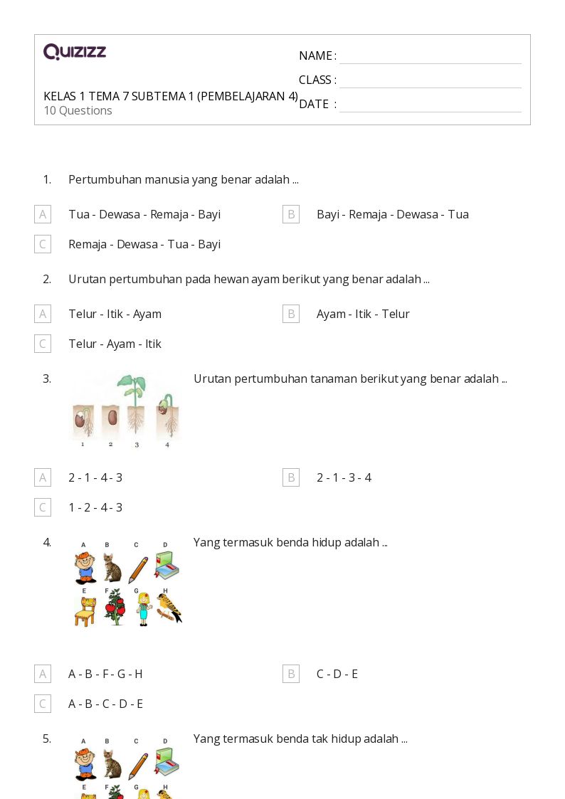 Terbukti 5 Contoh Soal Kelas 1 Tema 7 Subtema 1 yang Bikin Anak Cepat Menguasai Materi