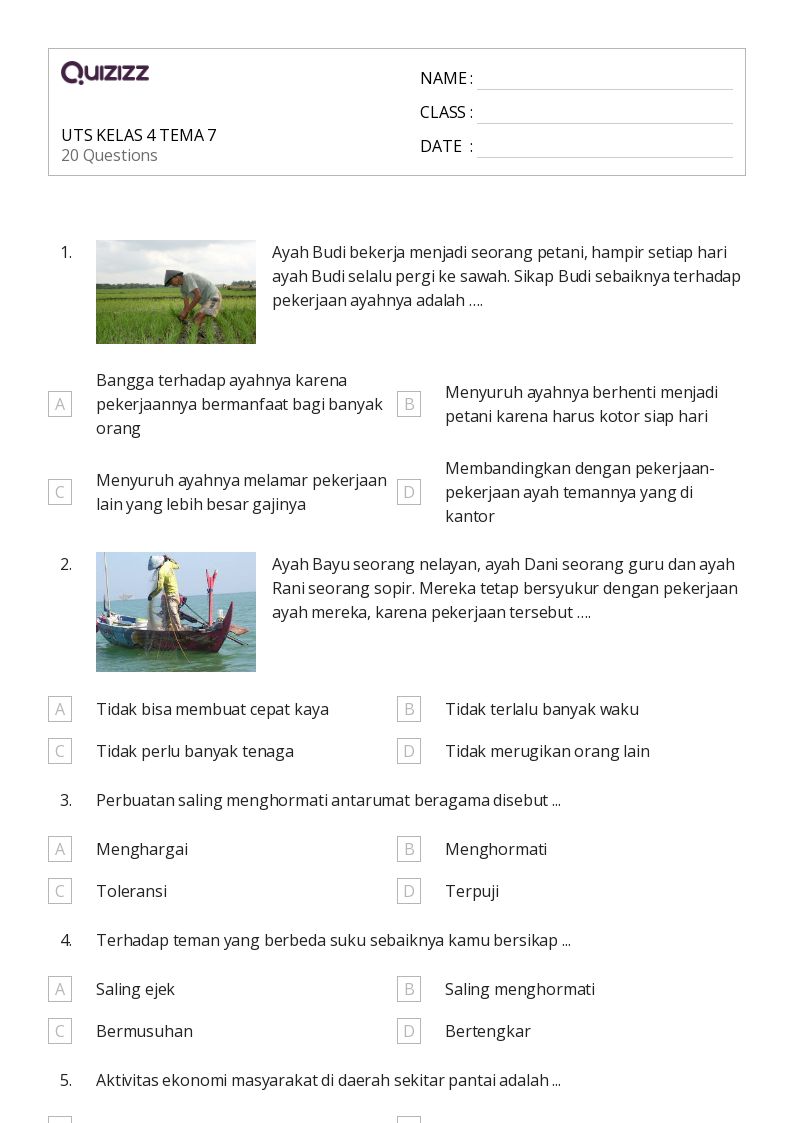 Ternyata Begini Cara Paling Efektif Kuasai Latihan Soal Kelas 4 Tema 7 8 9 Uraian Tanpa Drama