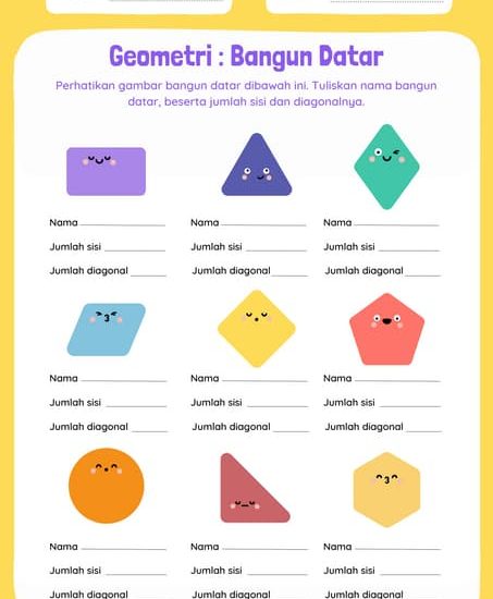 7 Contoh Soal Bagun Datar Kelas 1 SD yang Ternyata Bikin Anak Cepat Paham