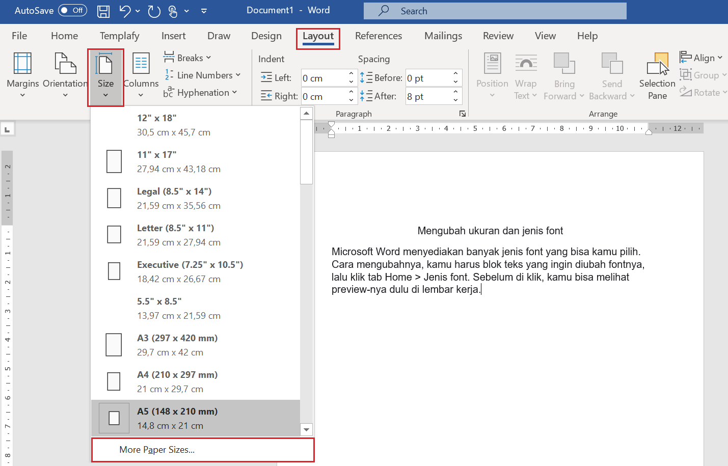 7 Langkah Rahasia cara mensetting microsoft word 2007 mengubah ukuran kertas buat skripsi