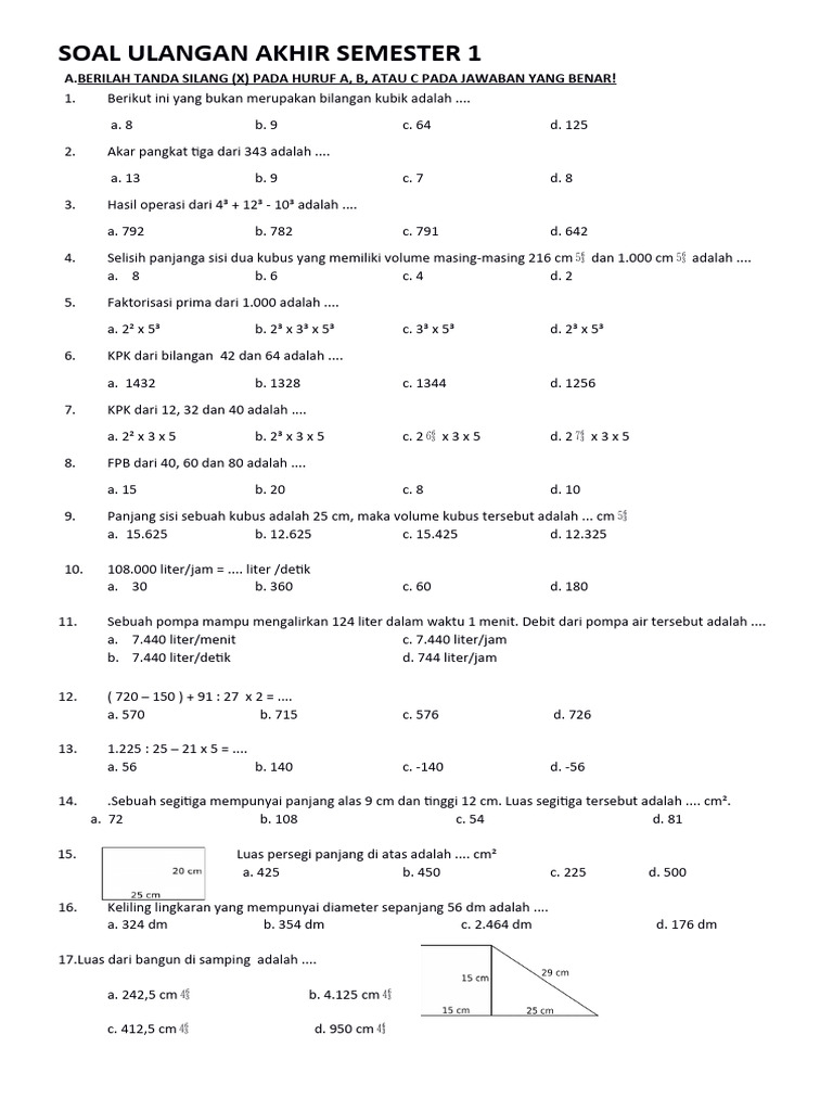 Bocoran Rahasia Latihan Soal Ujian Akhir Semester 1 Kelas 6 SD Agar Nilai Sempurna Bocoran Rahasia Latihan Soal Ujian Akhir Semester 1 Kelas 6 SD Agar Nilai Sempurna