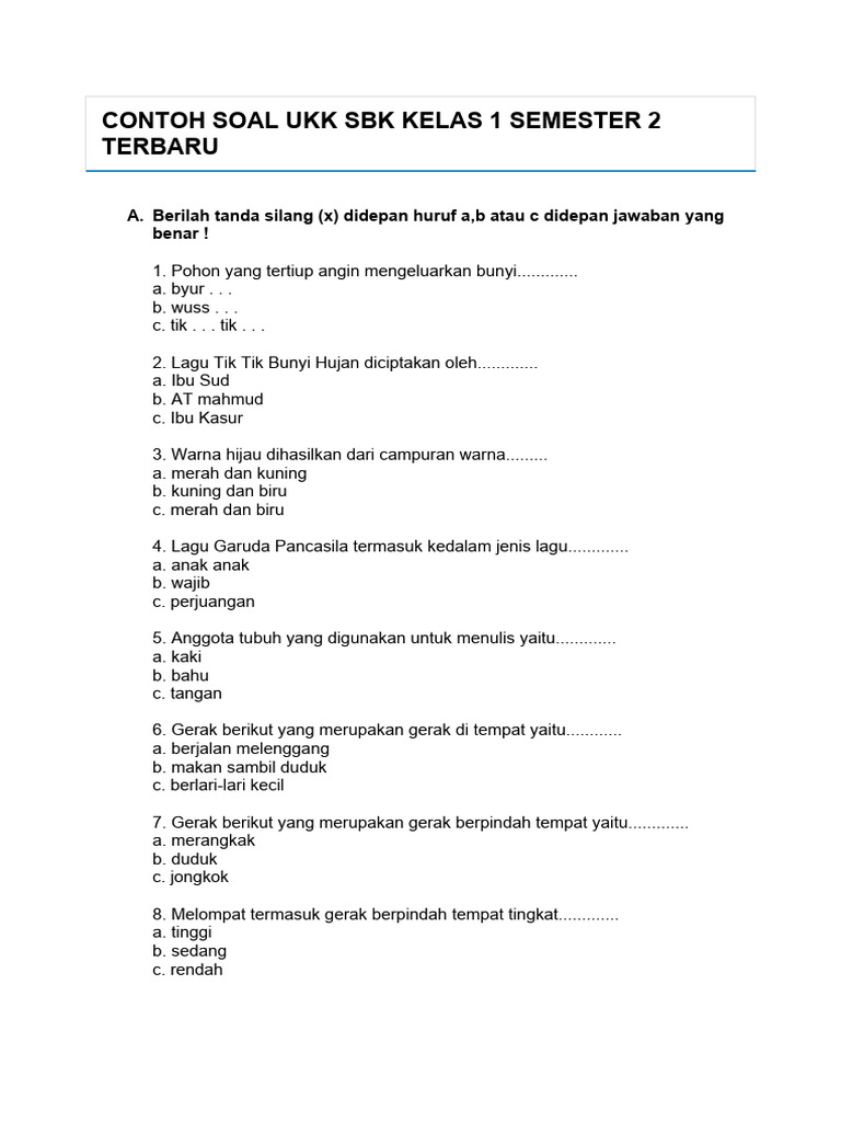 Rahasia Lulus Sempurna dengan Latihan Soal UKK Kelas 1 Terbaru yang Wajib Kamu Coba