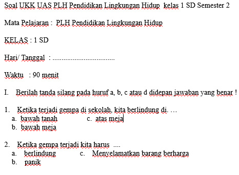 Rahasia Lulus Ujian dengan Latihan Soal UKK Kelas 1 PLH Terbaru Tahun 2026 Rahasia Lulus Ujian dengan Latihan Soal UKK Kelas 1 PLH Terbaru Tahun 2026